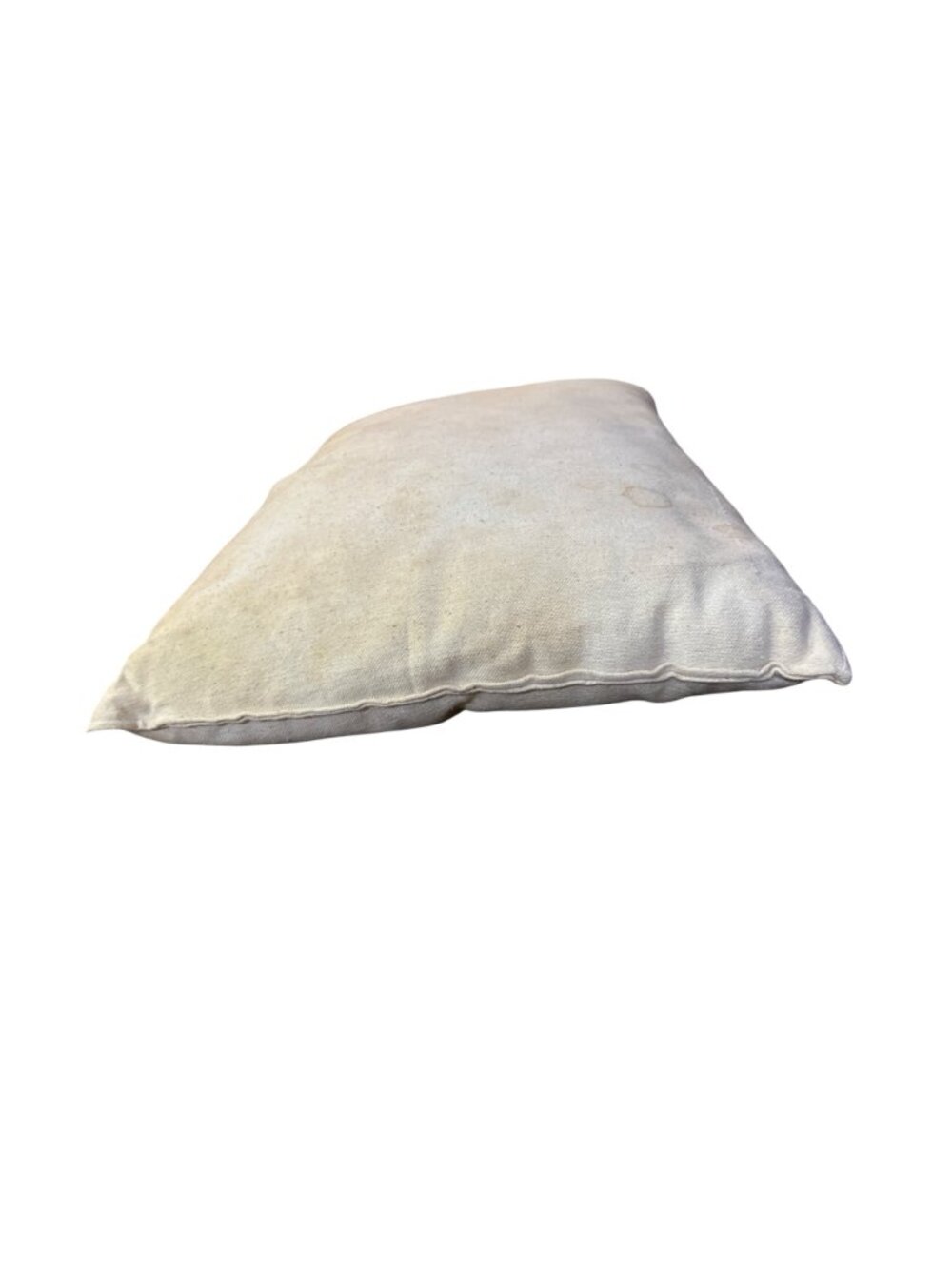 Vintage Feather Bed Pillow Beige Rustic Decor Stained Used Farmhouse  Handmade - Picture 5 of 16